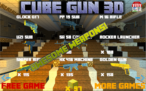 免費動作App|魔方枪3d Cube Gun 3d - Free Mine|阿達玩APP