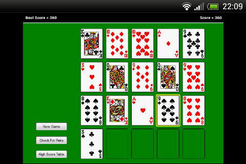 Android application Monte Carlo Solitaire screenshort