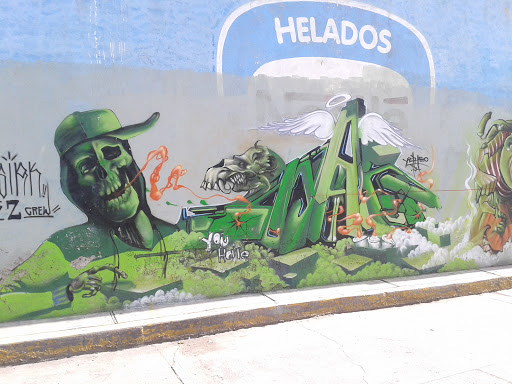 Mural Esqueletos Verdes