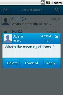 Easy SMS solid Blue theme Screenshots 0