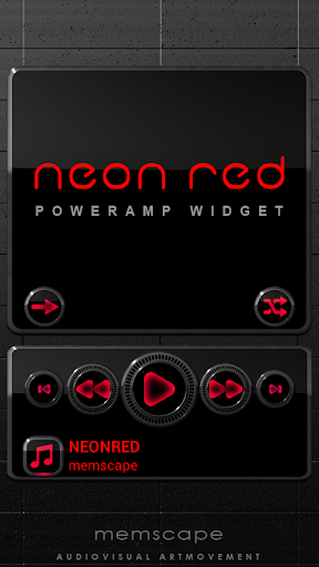Poweramp Widget NEON RED