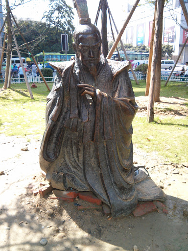 刘备洗面雕像