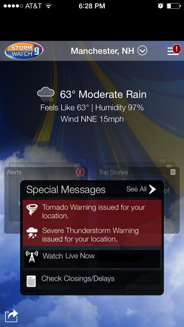 WMUR Weather Screen 2