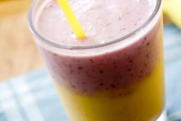 Mango and Berry Layered Smoothie