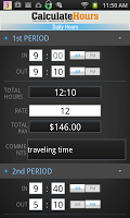 Calculate Work Hours-Timesheet APK Ảnh chụp màn hình #3