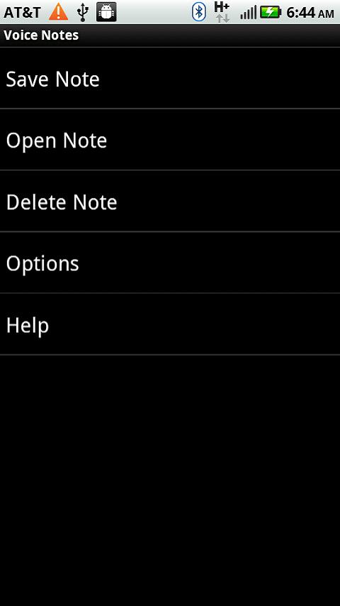 Voice Notes Screen 3