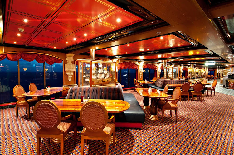 Horatio's Restaurant, the main buffet area on Carnival Miracle, is open 24/7.