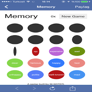 Lastest English words with memory game APK for Android
