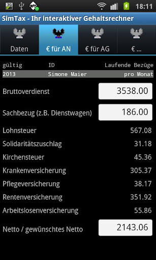 SimTax Pro Gehaltsrechner 2015