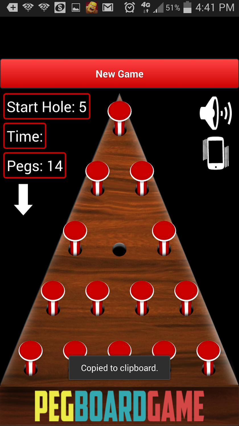 Peg Board Game Screen 3