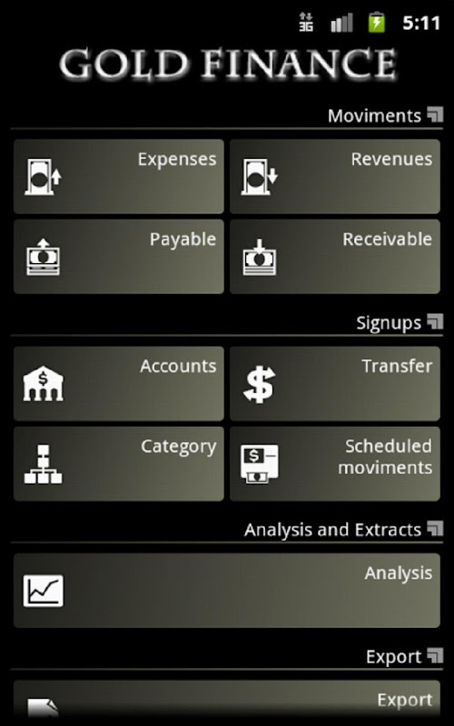Android application Gold Finance Pro screenshort