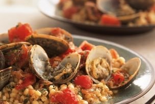 Sardinian Couscous with Clams and Tomatoes