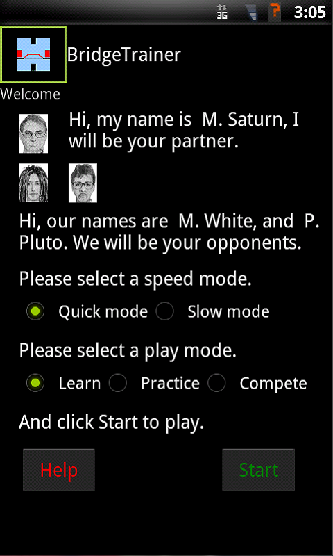 Android application Bridge Trainer screenshort