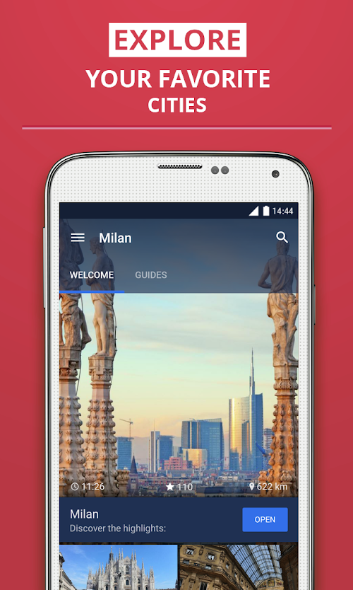 Android application Milan Premium Guide screenshort