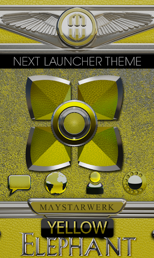 Next Launcher Theme Yellow Ele