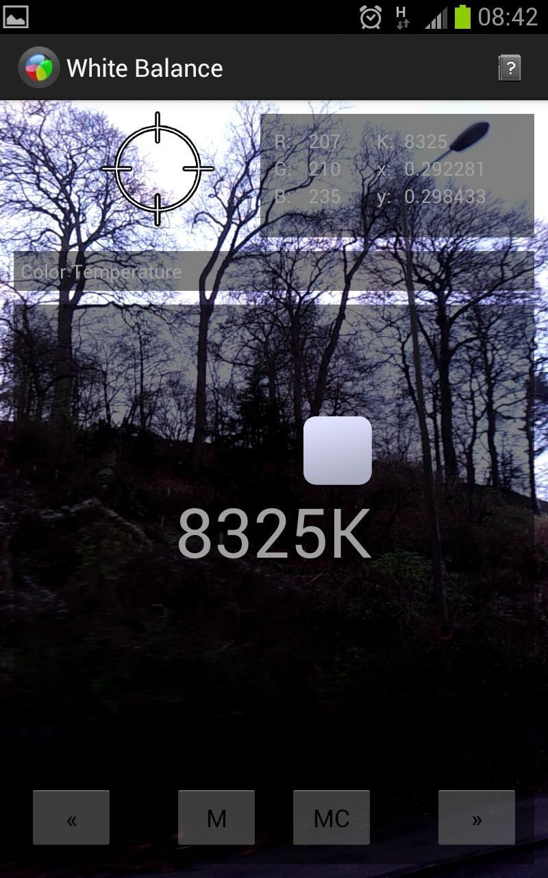 White Balance Screen 2