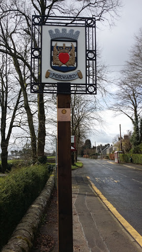 Town Emblem and Motto Sign