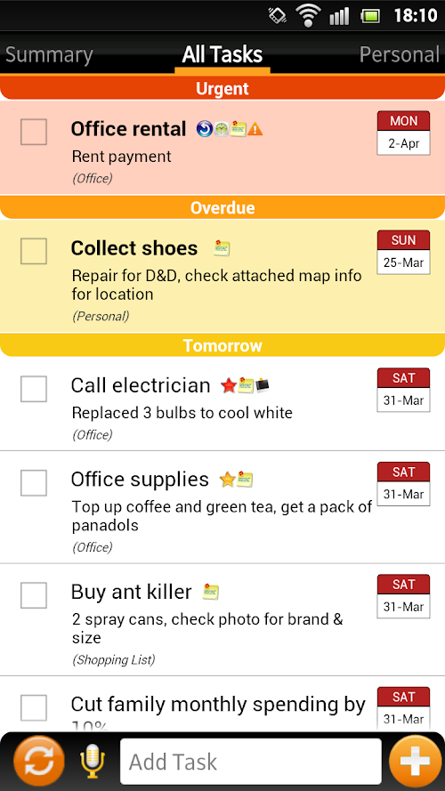 Android application Tasks N ToDos Pro - To Do List screenshort