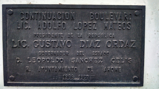 Placa Boulevard Adolfo López Mateos