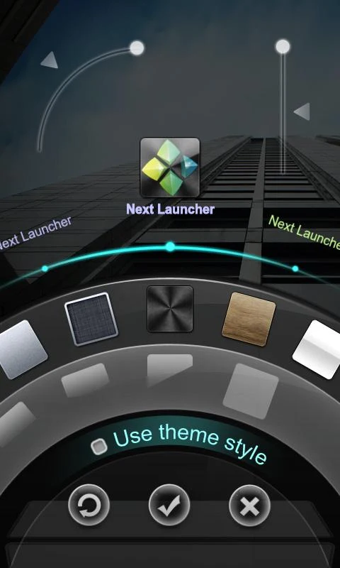 Next Launcher 3D Theme Dark - screenshot