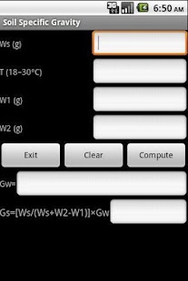 Lastest Soil Specific Gravity APK for Android