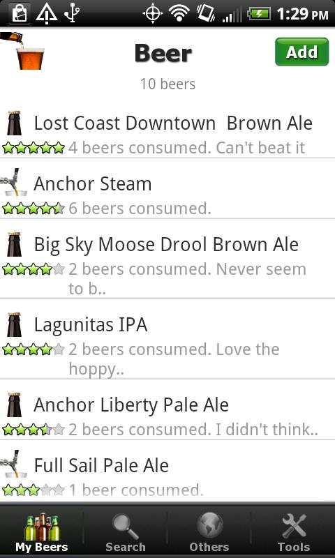 Android application Beer + List, Ratings & Reviews screenshort