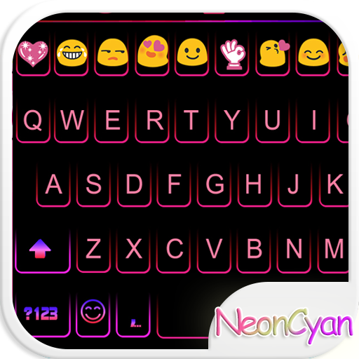 Cute Neon Emoji Keyboard Theme LOGO-APP點子