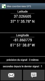  Mes coordonnées GPS – Vignette de la capture d'écran 