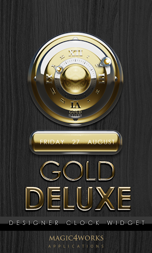 Gold Deluxe Clock Widget