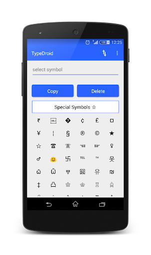 【免費生產應用App】Type Droid (1000+ symbols)-APP點子