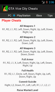 Konsep GTA Vice City Cheats PS2, Terupdate!