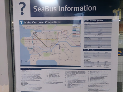 Sea Bus Information Placard