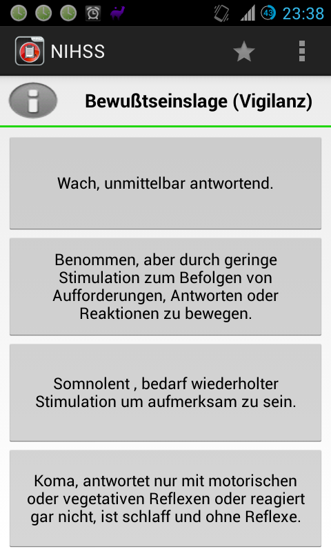 Android application NIHSS-PRO screenshort