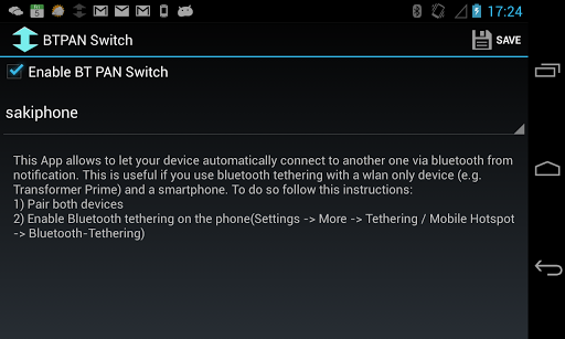 Bluetooth PAN Switch