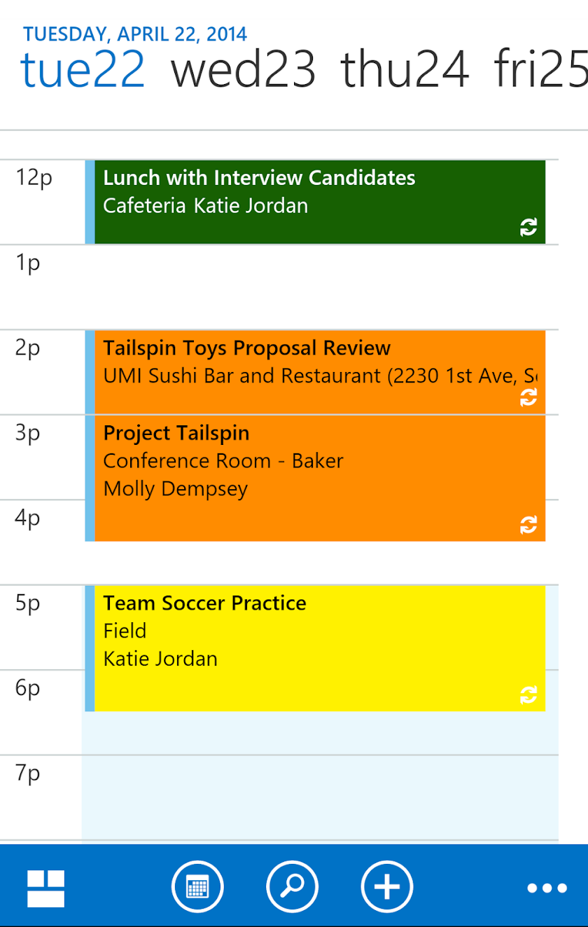 OWA for Android (Pre-Release) Screen 3