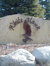 White Hawk Bird Statue