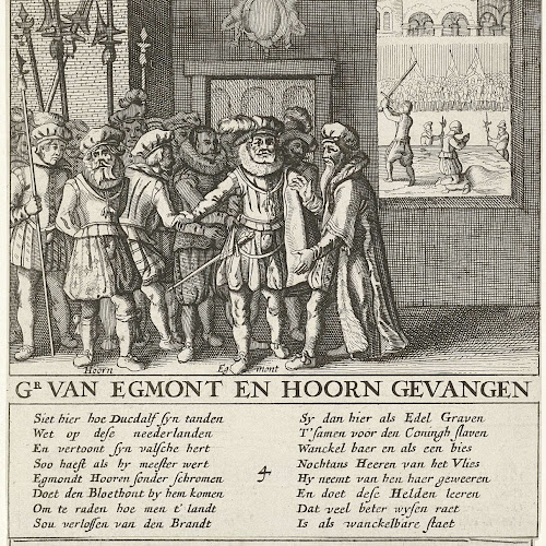 Egmond en Horne gevangengenomen, 1567, anoniem, 1618 1624 Rijksmuseum