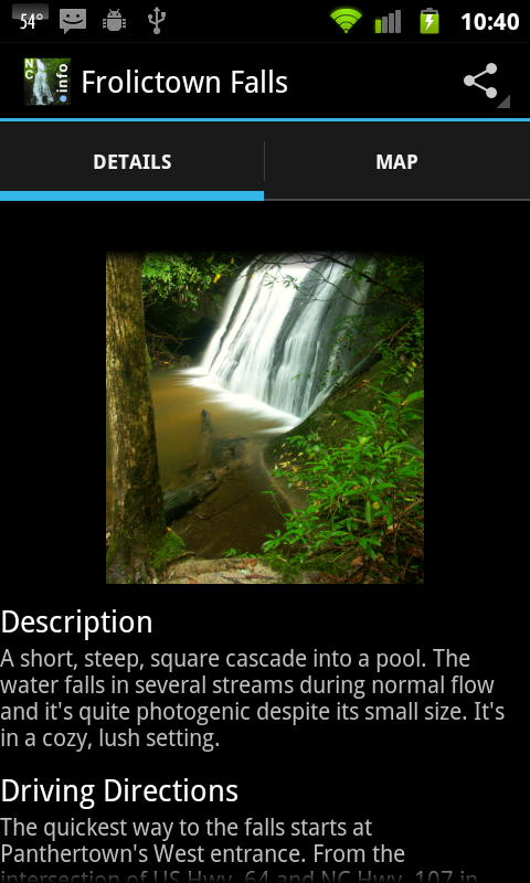WNC Waterfalls Screen 3