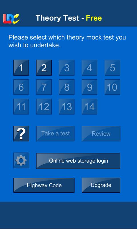 LDC UK Free Theory Test Screen 1
