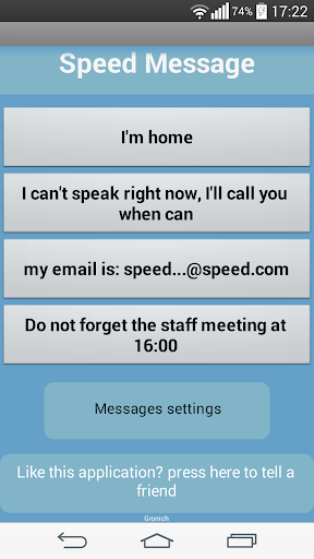 Speed Message