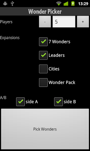 7 Wonders: Wonder Picker