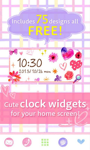 Cute Clock Widget 2 【FREE】