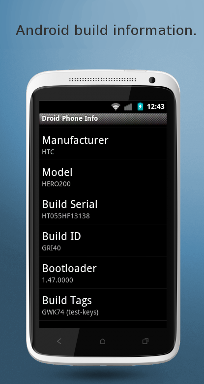 Android serial number finder