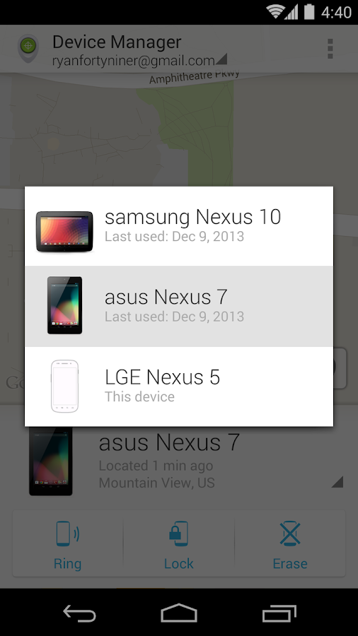   Android Cihaz Yöneticisi- ekran görüntüsü 