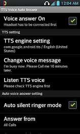 TTS Voice Auto Answer poster 1
