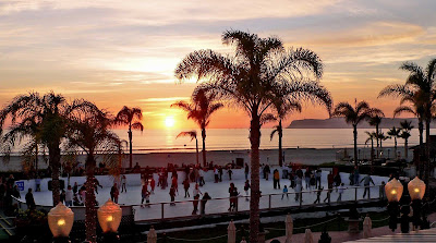 Holiday Ice Skating Rink at the Hotel Del Coronado near San Diego.