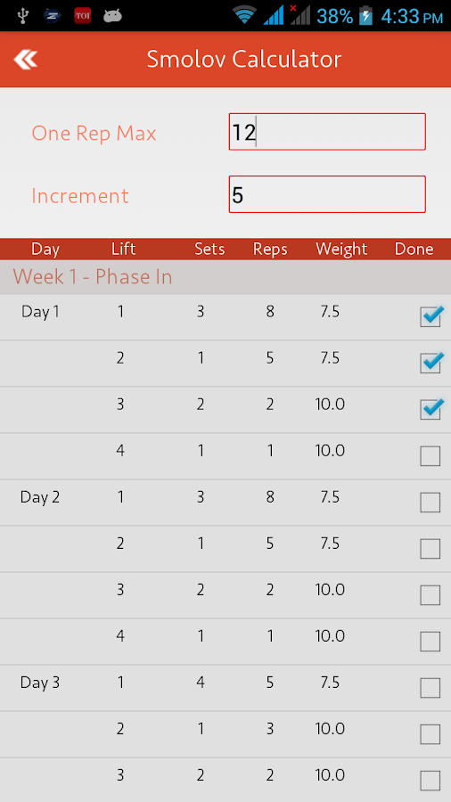 Smolov Squat Calculator Android Apps on Google Play