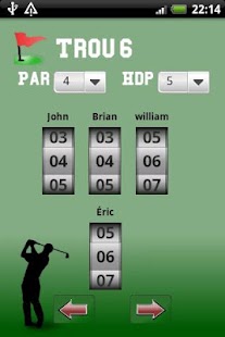 Golf Scorer Screen 2