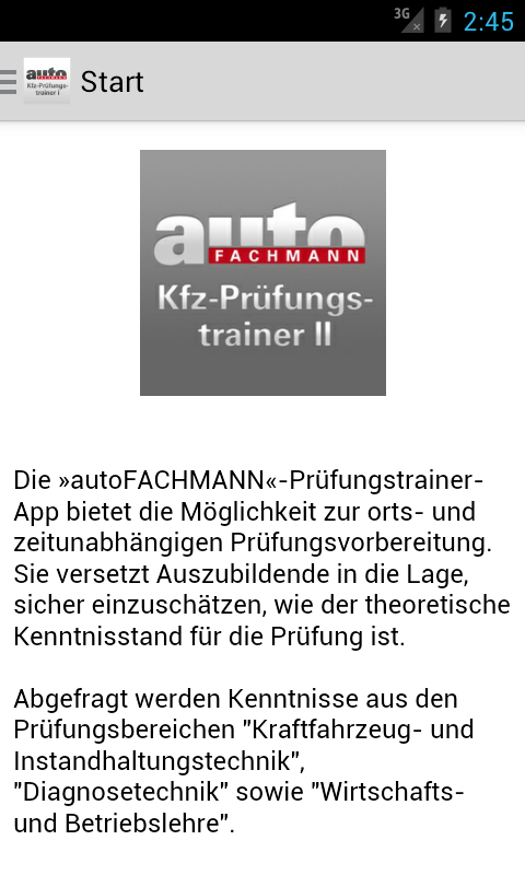 KFZ-Prüfungstrainer Teil 2 Screen 1