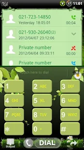 GOContacts theme Nature v2